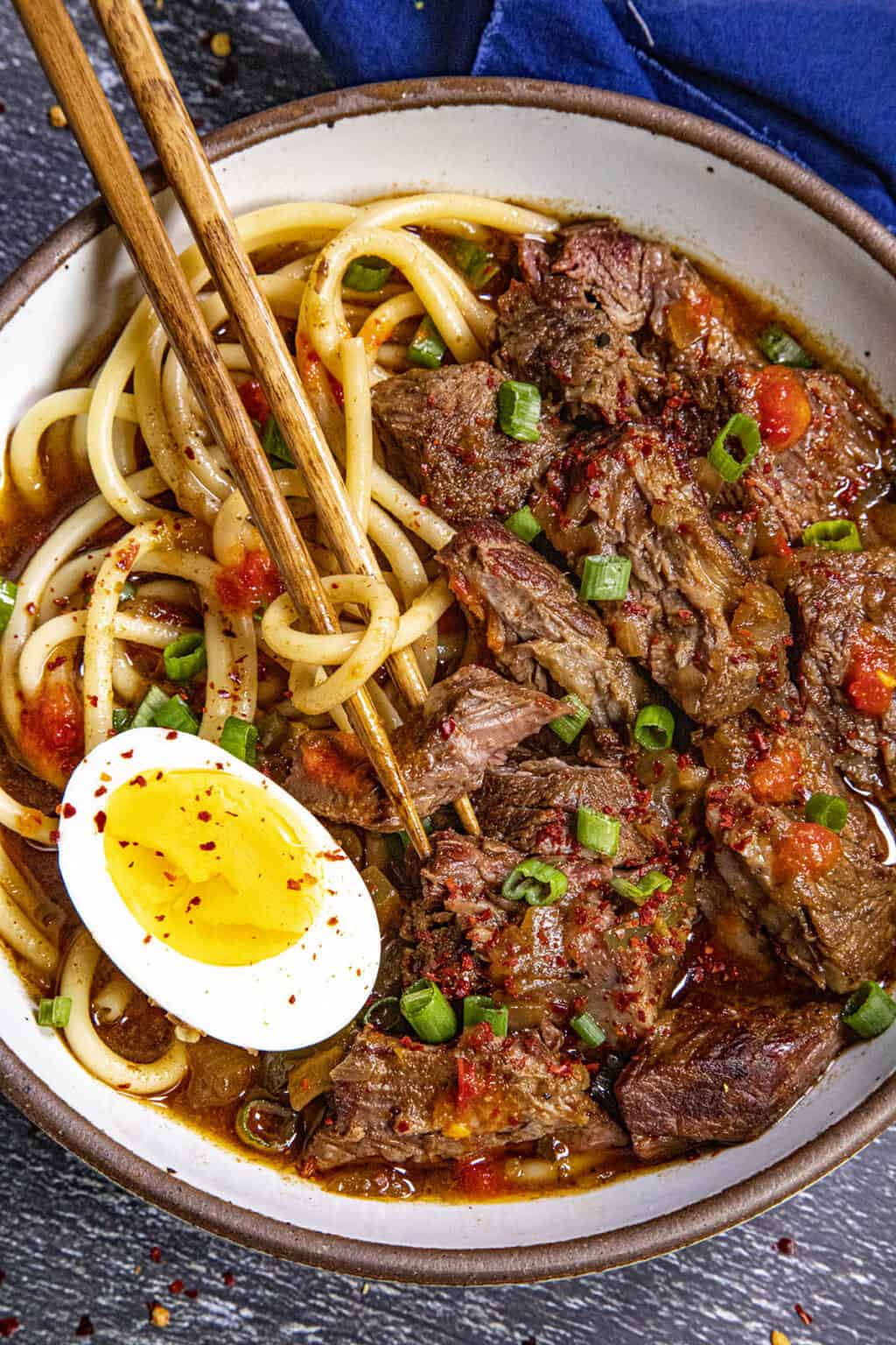 Yakamein (Creole Beef Noodle Soup) - Chili Pepper Madness