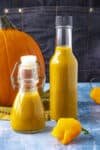 Roasted Pumpkin Jerk Hot Sauce in bottles