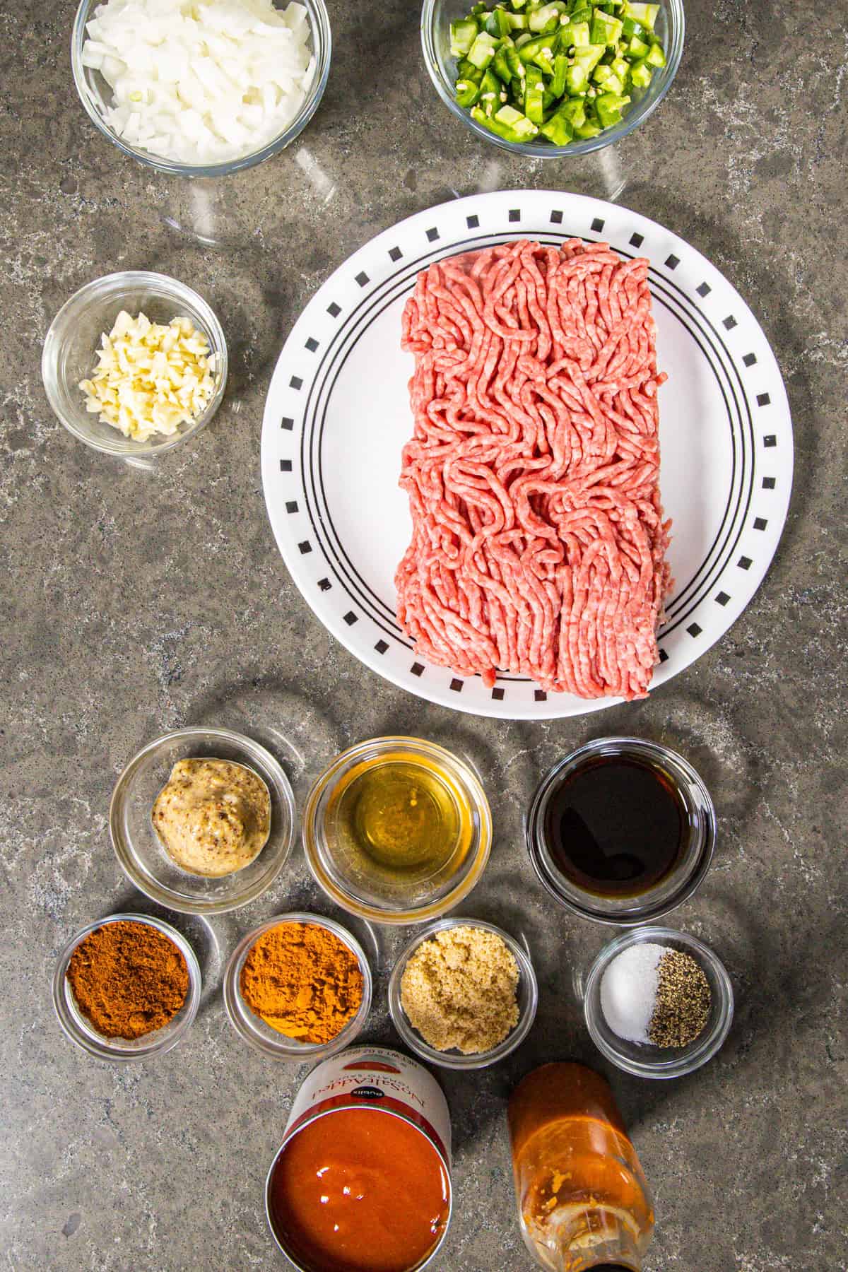 Homemade Sloppy Joe ingredients