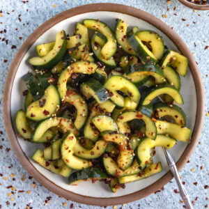 Spiced Cucumber Salad Recipe (Qiang Huang Gua)