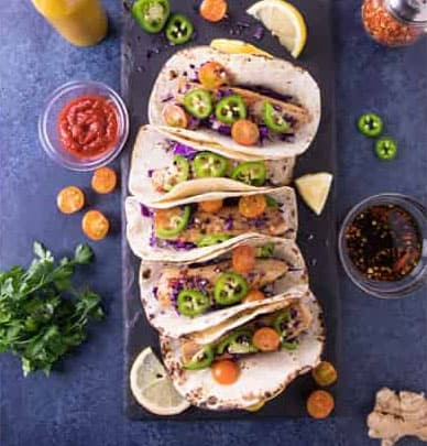 Delicious tacos served
