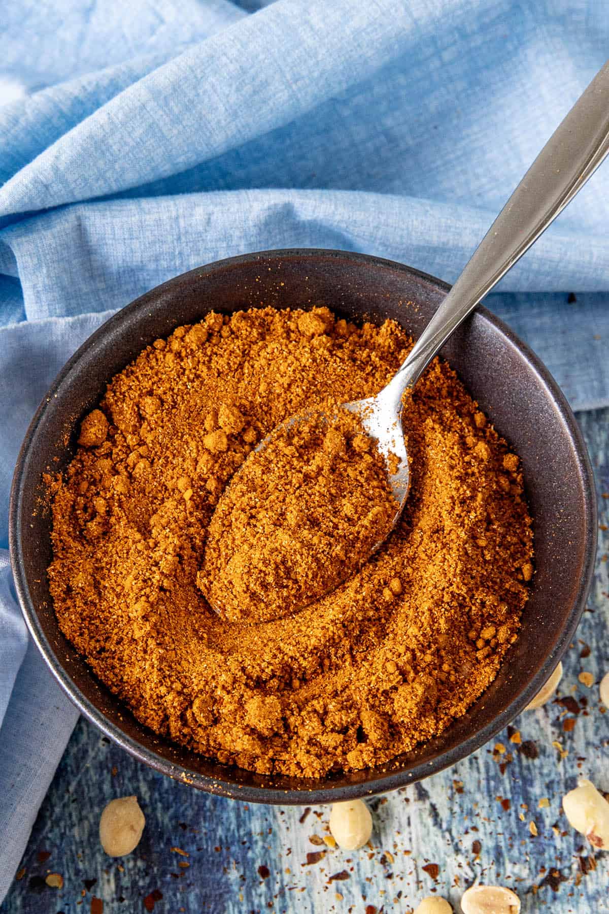 Nigerian Suya Spice (Yaji) in a bowl with a spoon