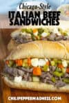 Chicago Italian Beef Sandwiches on a platter